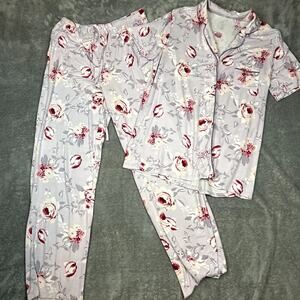 Wiwi Pajama Set Womens M Bambo Viscose Floral Soft Luxe Sustainable Material